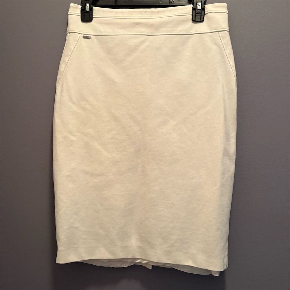 White House Black Market Women's Cream Pencil Skirt Standard Size 8 Workwear - Picture 1 of 9